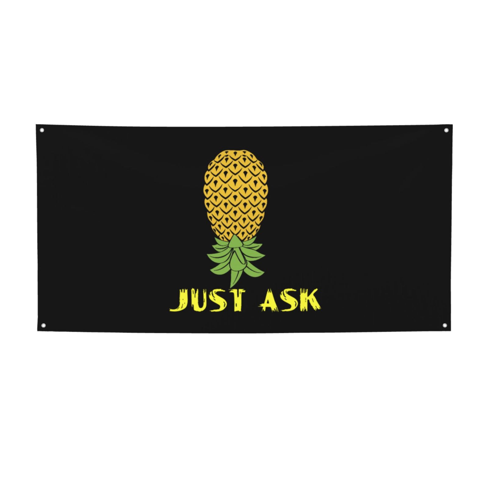 Upside Down Pineapple Funny Swinger Small Banner Backdrop Flag Tapestry