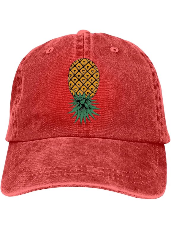 Upside Down Pineapple2 Baseball Cap Vintage Adjustable Washed Hats Cowboy Hats Denim Dad Hat for Men Women Boy Girl