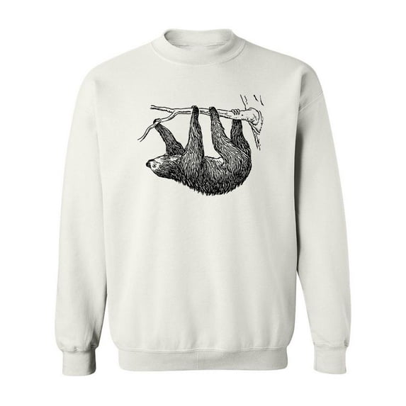 Upside Down Sloth Sweatshirt Men -SPIdeals Designs, Male 3X-Large