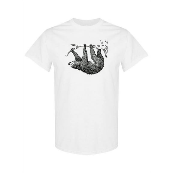 Upside Down Sloth T-Shirt Men -SPIdeals Designs, Male XX-Large