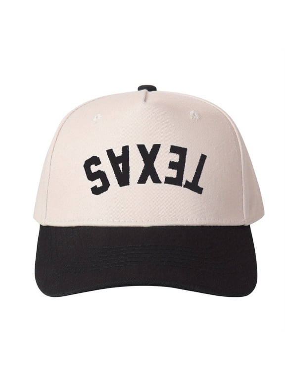 Upside Down TEXAS Embroidered Trucker Hat Color Block State Pride Cap Adjustable Unisex Bold Travel Statement