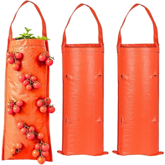 Upside Down Tomato Planter, 10-Hole Vertical Hanging Pot with Breathable Fabric for Garden1pcs