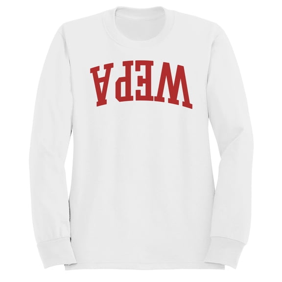 Upside Down Wepa Puerto Rican Motif Men's White Sweatshirt