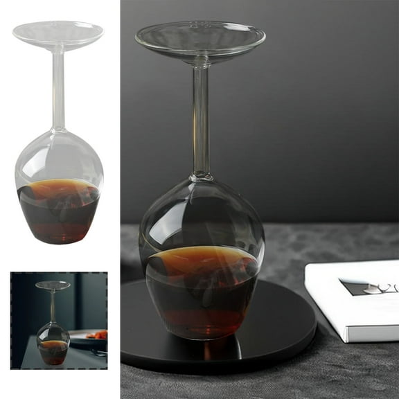 Upside Down Wine Glass Creative Inverted Drinkware For Wine, Champagne And Whiskey Unique Glass For ValentineS Day, Birthday Or Christmas Gift