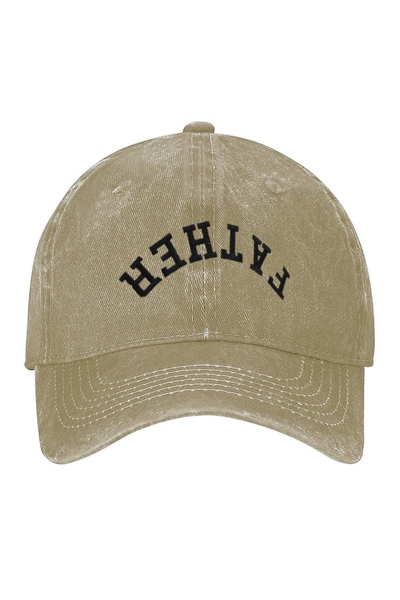 Upside Down Father Hat, Print Vintage Wash Dad Hat Adjustable Curved Brim Baseball Cap,Made In USA,Casual Outdoor Sports Fishing Cap for Men and Women