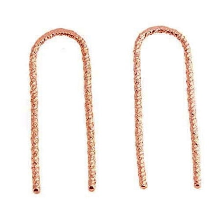 1in 18GA RGF Upside Down Threader Hoop Earrings Sparkle Wire Dangle