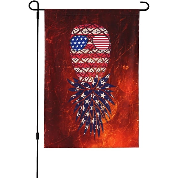 Upside Down Pineappale American Garden Flag outdoor yard flags 28"x40" Flag Seasonal House Flag Welcome Flag Rustic Farmhouse Decor for Seasonal Holiday