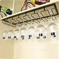 thumbnail image 1 of Upside Down Wine Glass Holder | Hanging Stemware Rack for Cabinet | Fits 4-9cm Base, Easy Install Screw Mount, Secure Storage, Durable Metal, Space-Saving Design, 1 of 2