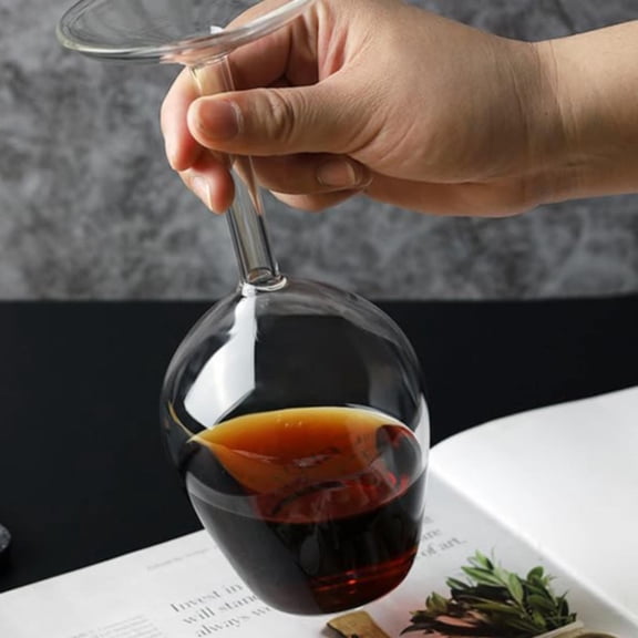 Upside Down Wine Glasses 10 OZ/400MLPersonalised Wine Glasses，Durable And Heat Artisanal Hand Blown Glasses Upside Down Long Stem Wine Glasses， For Wom