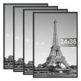 thumbnail image 1 of Upsimples 24x36 Basic Picture Frames, Black, Set of 4 Poster Frames, 1 of 7