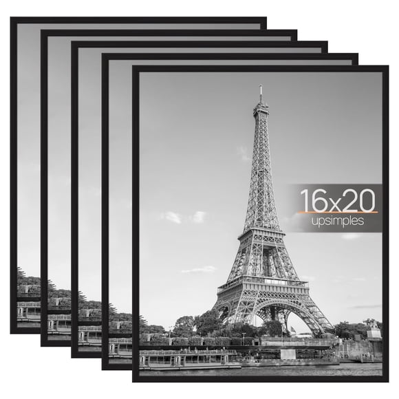 Golden State Art, Solid Wood 16x20 Wooden Picture Frame - for 16x20 Photos, 1-1/4-Inch Wide with Real Glass - Horizontal and Vertical Wall Display