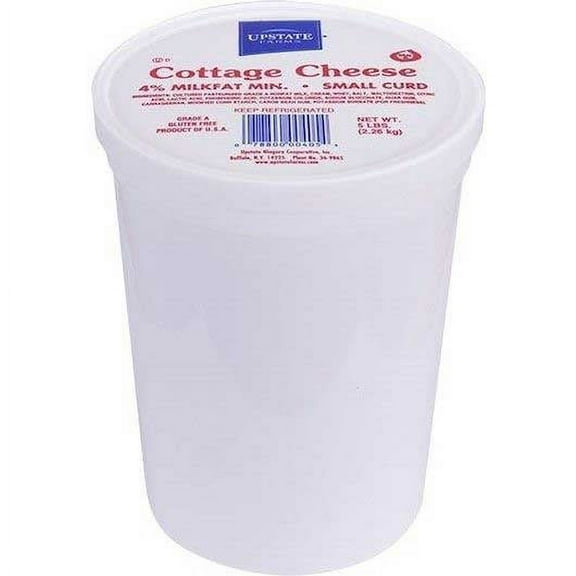 Upstate Farms 4 Percent Small Curd Cottage Cheese, 5 Pound -- 4 per case