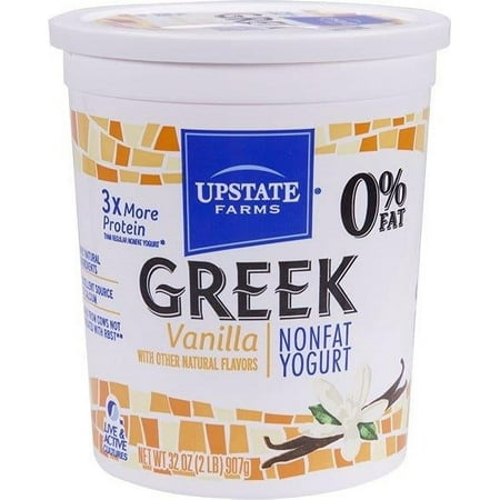 Upstate Farms Greek Nonfat Blended Vanilla Yogurt, 32 Ounce -- 6 per case.