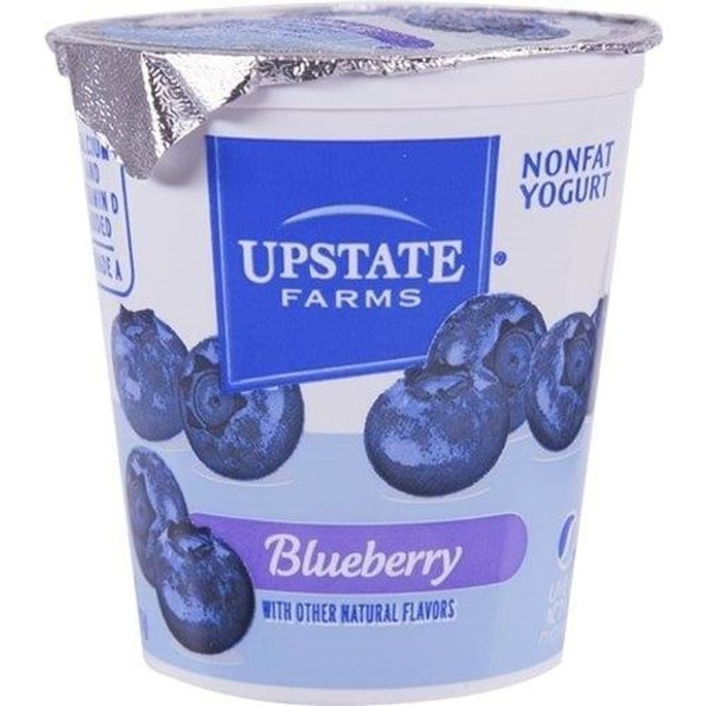 Upstate Farms Nonfat Blueberry Blended Yogurt, 8 Ounce 12 per Case