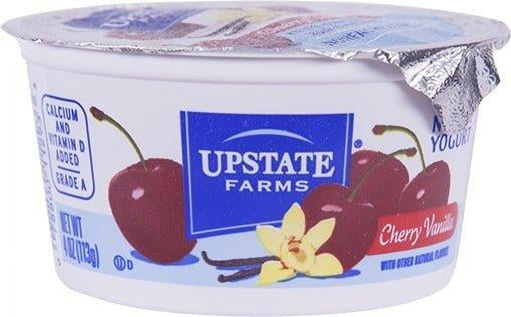 Upstate Niagara Coop Cherry Vanilla Rich and Creamy Yogurt, 4 Ounce 48 per case.