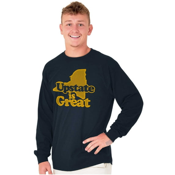 Upstate is Great New York Long Sleeve TShirt Men Women Brisco Brands S
