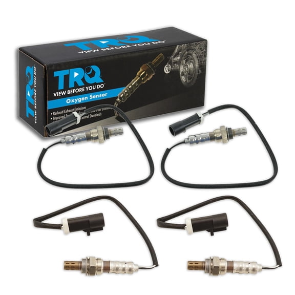 TRQ 4 Piece O2 Oxygen Sensor Set Fits 1999-2003 Ford F-150; 1999-2010 Mustang; 2001-2007 Taurus; 1999-2004 Expedition; 2001-2005 Mercury Sable; 2000-2006 Lincoln LS
