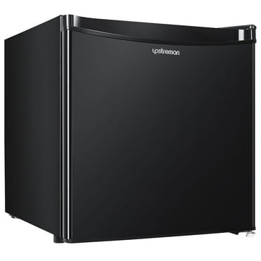 Upstreman 1.7 Cu ft Mini Fridge with Freezer Single Door Compact Refrigerator, Low Noise, Energy Saving, Adjustable Temperature, Reversible Door, for Home Office Dorm, Black FR17