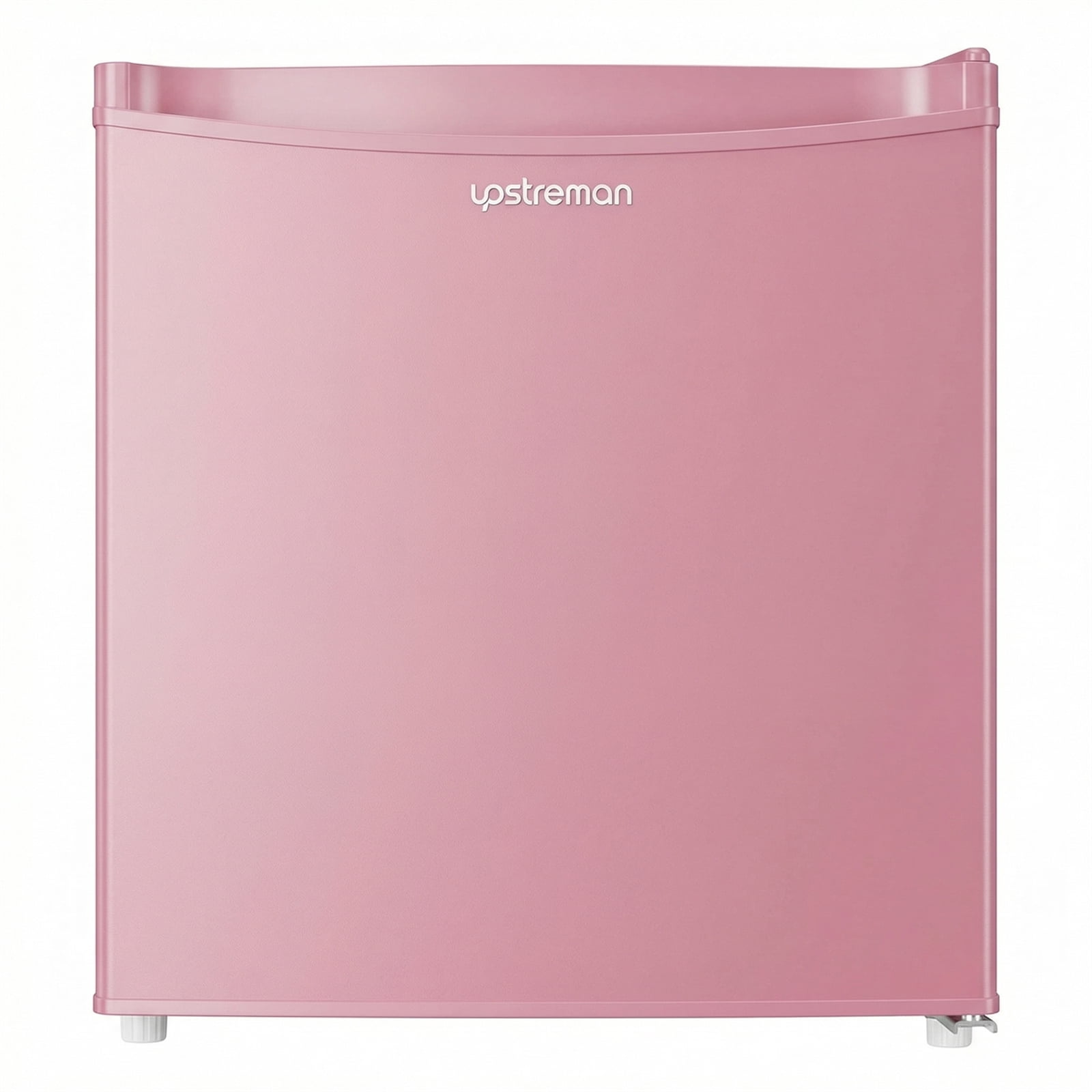 Upstreman 1.7 Cu ft Mini Fridge with Freezer Single Door Compact Refrigerator, Low Noise, Energy Saving, Adjustable Temperature, Reversible Door, for Home Office Dorm, Pink FR17