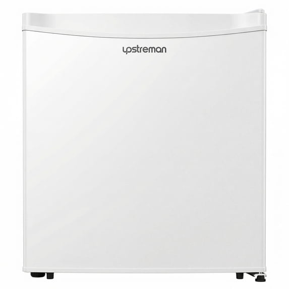 Upstreman 1.7 Cu ft Mini Fridge with Freezer Single Door Compact Refrigerator, Low Noise, Energy Saving, Adjustable Temperature, Reversible Door, for Home Office Dorm, White FR17
