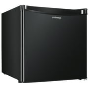 Upstreman 1.7 Cu.ft Mini Fridge with Freezer, Single Door Compact Refrigerator-Black