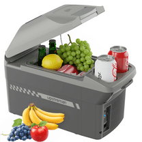 Upstreman 12V Car Refrigerator, 10QT(9L) Electric Cooler & Warmer Portable RV Car Fridge Thermoelectric Cooler with Shoulder Strap, AR09