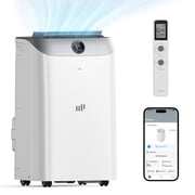 Upstreman 16000 BTU Portable Air Conditioner, Smart Inverter Dual Hose Standing AC Unit, 3-in-1 AC Cooler with Dehumidifier & Fan, Drainage-free, WiFi Enabled, 