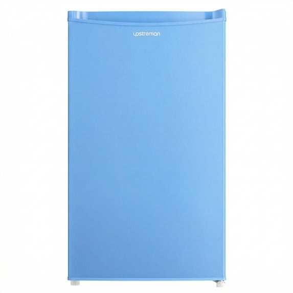 Upstreman Mini Fridge with Freezer, 3.2 Cu.Ft Small Refrigerator Single Door Compact Refrigerator for Dorm Office, Adjustable Thermostat, Low Noise, BR321 Blue