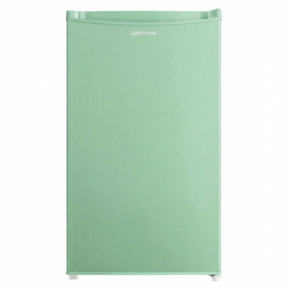 Upstreman Mini Fridge with Freezer, 3.2 Cu.Ft Small Refrigerator Single Door Compact Refrigerator for Dorm Office, Adjustable Thermostat, Low Noise, BR321 Green