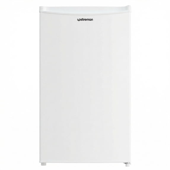 Upstreman Mini Fridge with Freezer, 3.2 Cu.Ft Small Refrigerator Single Door Compact Refrigerator for Dorm Office, Adjustable Thermostat, Low Noise, BR321 White