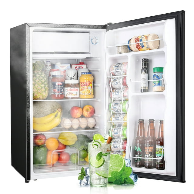 Upstreman 3.2 Cu.ft Single Door Mini Fridge, Mini Fridge with Freezer