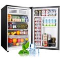 thumbnail image 1 of Upstreman 4.5 Cu. Ft. Compact Refrigerator with Freezer, Single Door Mini Fridge Small Refrigerator, 3 Removable Glass Shelves, Adjustable Thermostat, Black FR45, 1 of 11