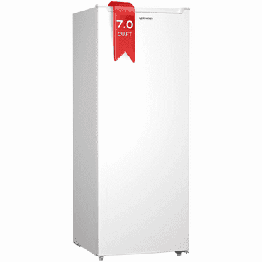 Upstreman 7.0 Cu.Ft Upright Freezer Convertible Fridge/Freezer, Garage Ready Deep Freezer with Reversible Door, UP70 White