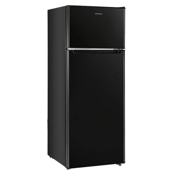 Upstreman 7.7 Cu.ft Top Freezer Refrigerator, 2 Door Top Mount Fridge Large Apartment Refrigerator with Freezer, BD75 Black
