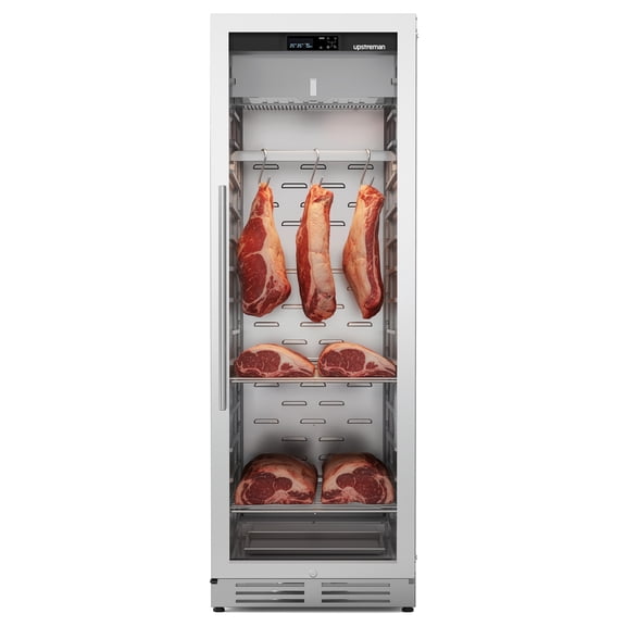 Upstreman Dry Aging Fridge for Steaks, 353 L Dry Age Refrigerator Meat Dry Ager Freezer, 279 lbs Capacity, 4 Tiers