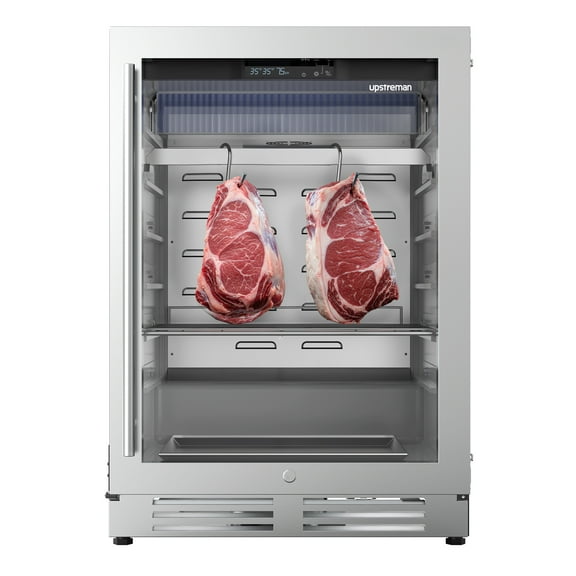 Upstreman Dry Aging Refrigerator, 98L Stainless Steel Dry Aging Fridge for Steaks, Undercounter Dry Ager Refrigerator