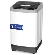 Upstreman Portable Fully Automatic Washing Machine W/ Drain Pump & LED Display, 1.38 cu.ft Top Load Washer Machine Compact Laundry, 8 Wash Programs, 3 Water Level & Temp, 24H Delay Start, White WM138