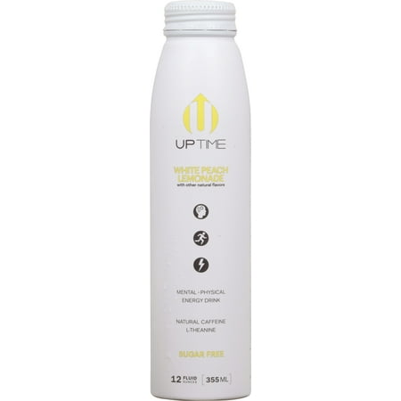 Uptime Beverage Energy Peach Lemonade Sugar Free 12 fl oz (Pack Of 12)