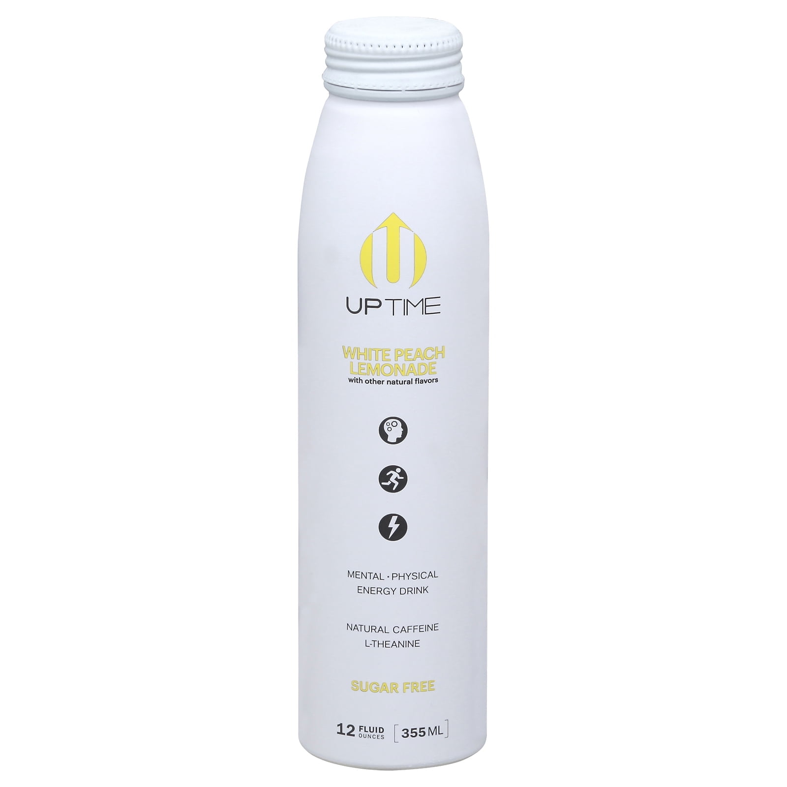 Uptime Energy - Energy Drink Wht Peach Lemon Sugar Free - Case of 12-12 FZ