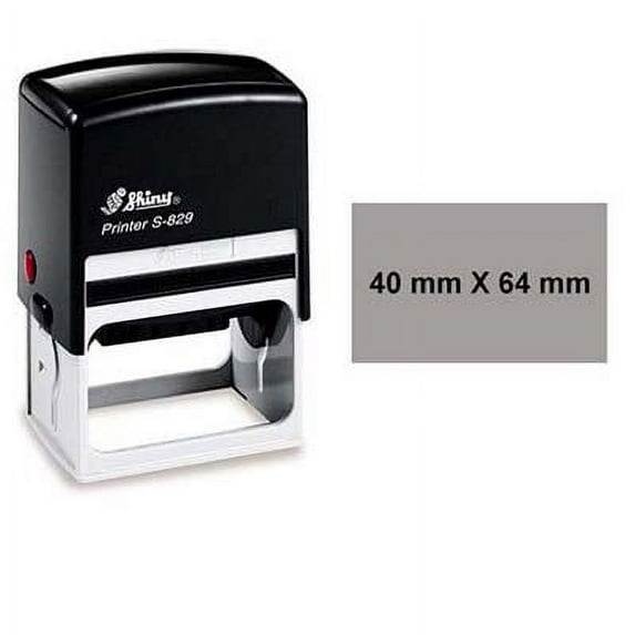 Upto 8 Lines Of Custom Text Shiny Self Inking Rubber Stamp Large 40mm x 64mm