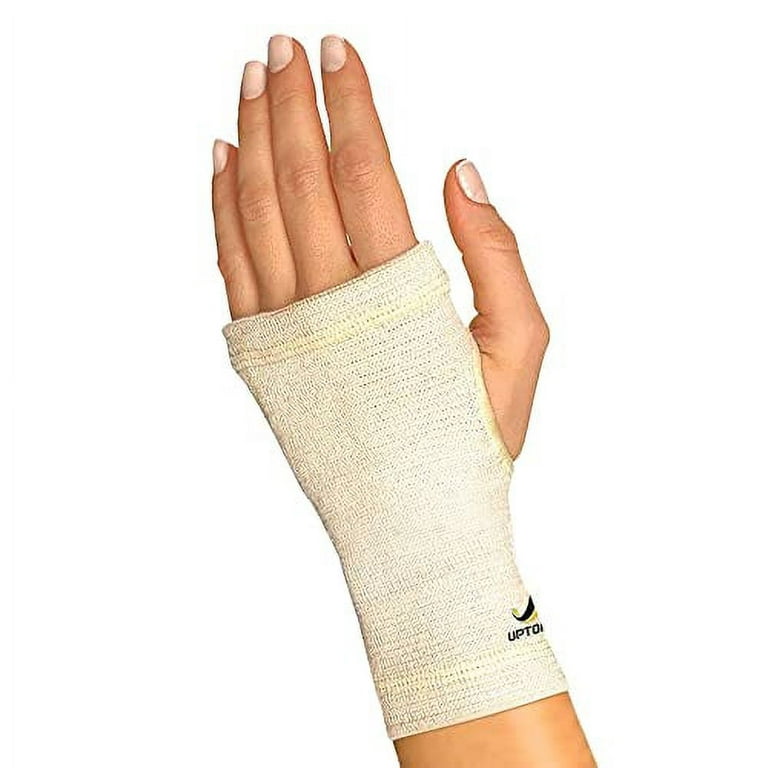 UptoFit - Copper Wrist Compression Sleeve, Hand Brace Wrist Support for  Carpal Tunnel, Wrist Brace for Tendonitis, Breathable Copper Compression  Sleeve, White/Skin in Small, Pack of 1 