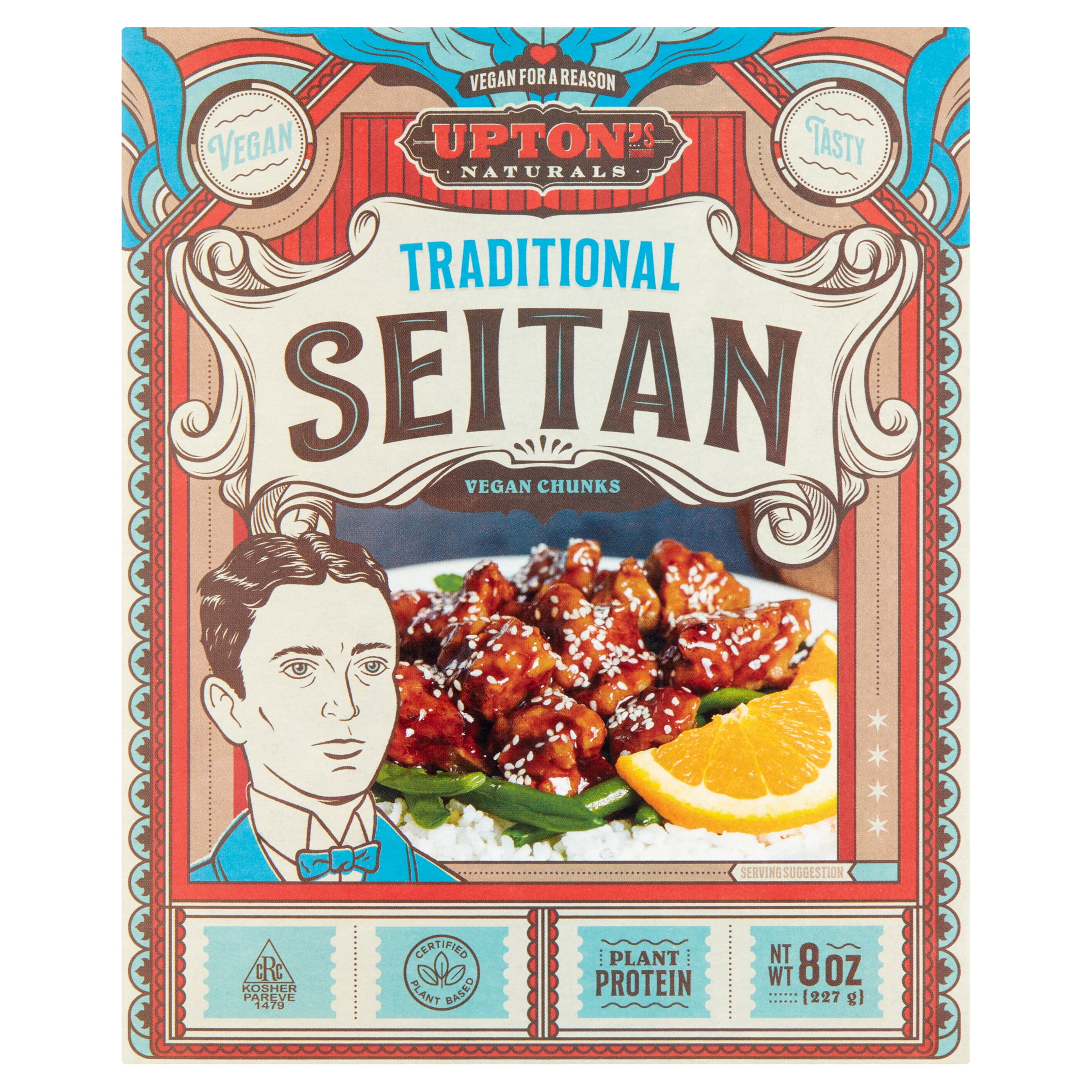 Upton's Naturals Refrigerated Traditional PlantBased Seitan 8 Oz