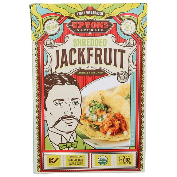 Upton's Naturals Shredded Jackfruit, Lightly Seasoned 7 Ounce, Pack of 6