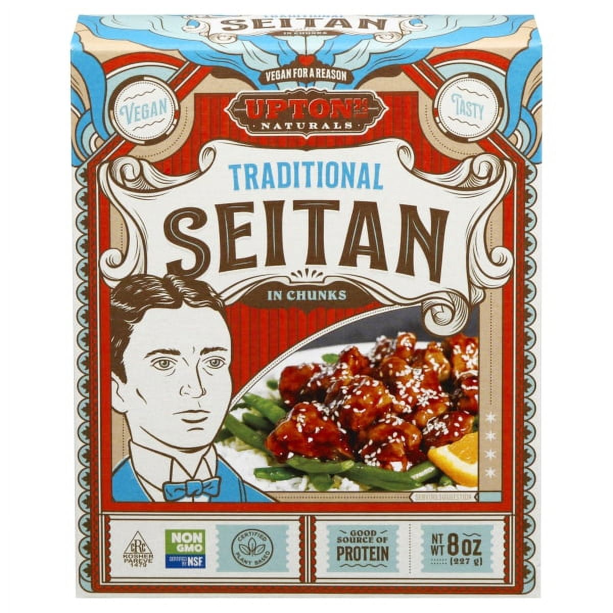 Uptons Naturals Traditional Seitan, 8 Ounce 6 per case