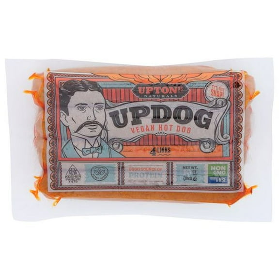 Uptons Naturals Updog Vegan Hot Dog, 10 Ounce -- 6 per case