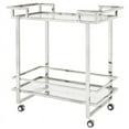 thumbnail image 1 of Uptown Club Angus 36" Rectangular Stainless Steel Metal Bar Cart in Silver, 1 of 4