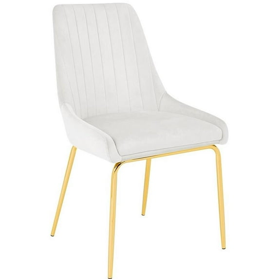 Uptown Club Fabric Upholstered Dining Chairs in Ivory - Set of 2