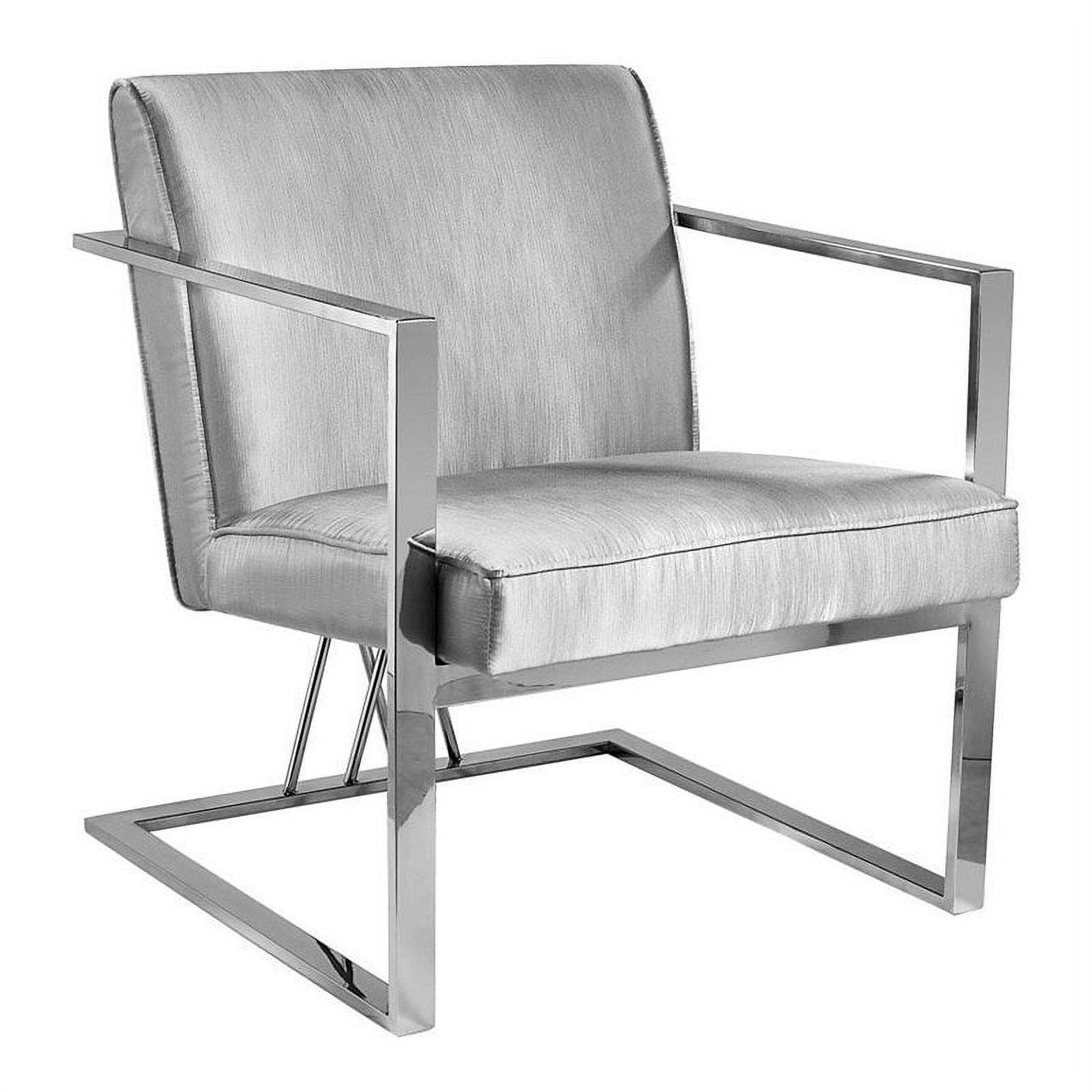Uptown Club Mayfair Modern Luxurious Satin Upholstered Accent Chair in