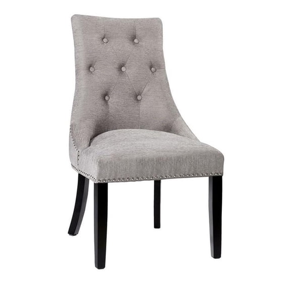 Uptown Club Snowden Fabric Dining Chairs in Gray - Set of 2