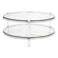 thumbnail image 1 of Uptown Club Toledo 40" Round Metal and Tempered Glass Coffee Table in Silver, 1 of 5